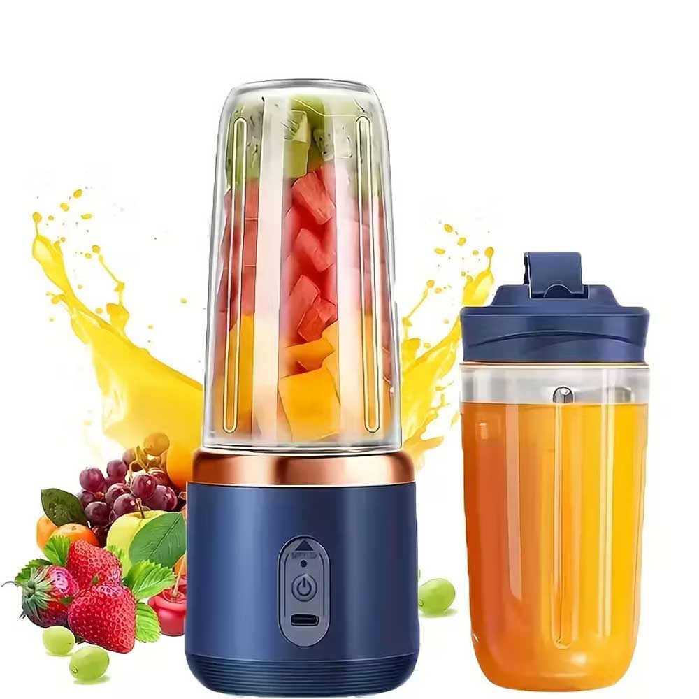 Upgrade 6-Blade 2-in-1 Portable Electric Juicer Blender